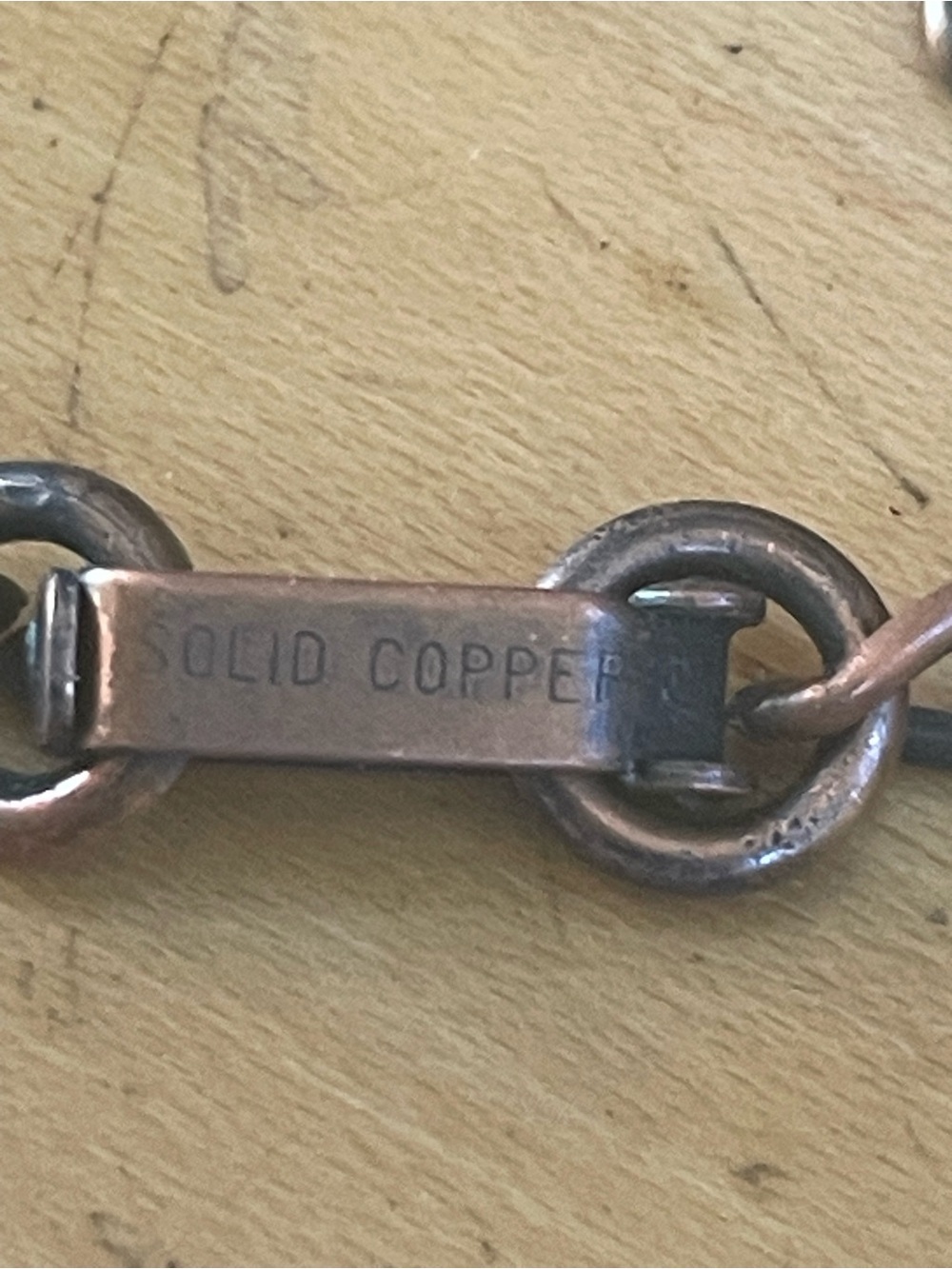 Vintage Solid Copper JESUS Cross Pendant Necklace Mid-Century Religious Rustic - Picture 9 of 9